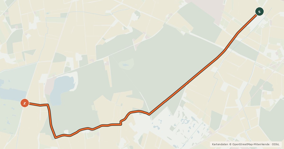 Kartenübersicht der Radroute Radroute 45-78