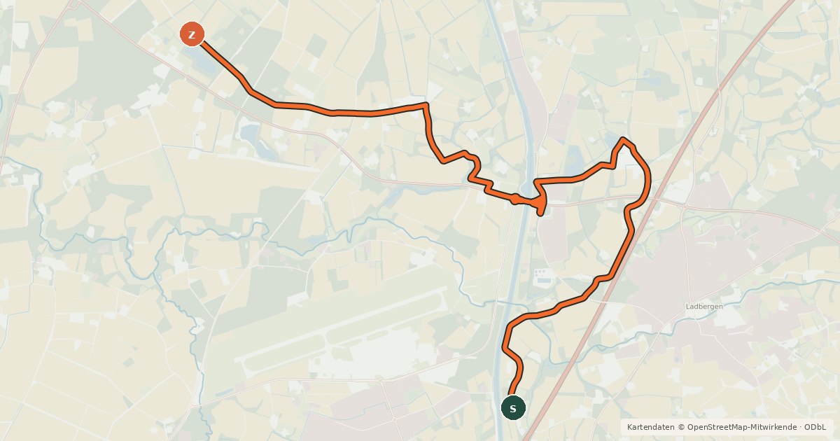 Kartenübersicht der Radroute Radroute 46-82