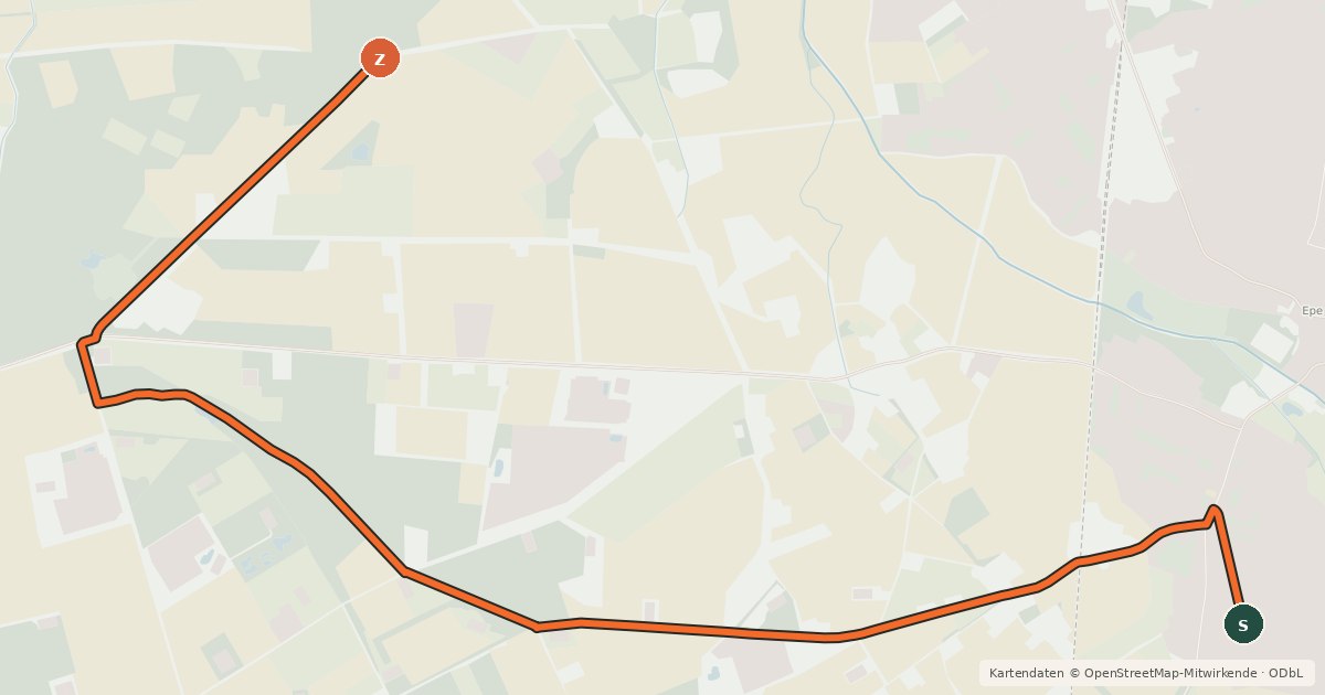 Kartenübersicht der Radroute Radroute 47-90