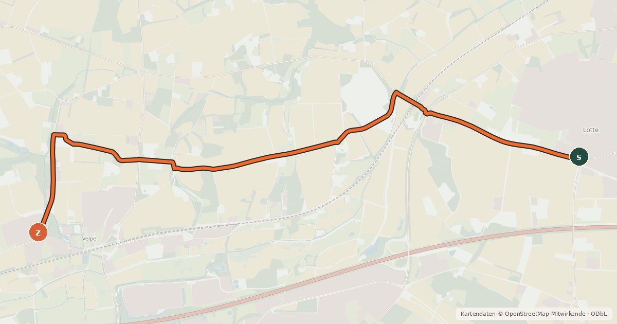 Kartenübersicht der Radroute Radroute 48-63