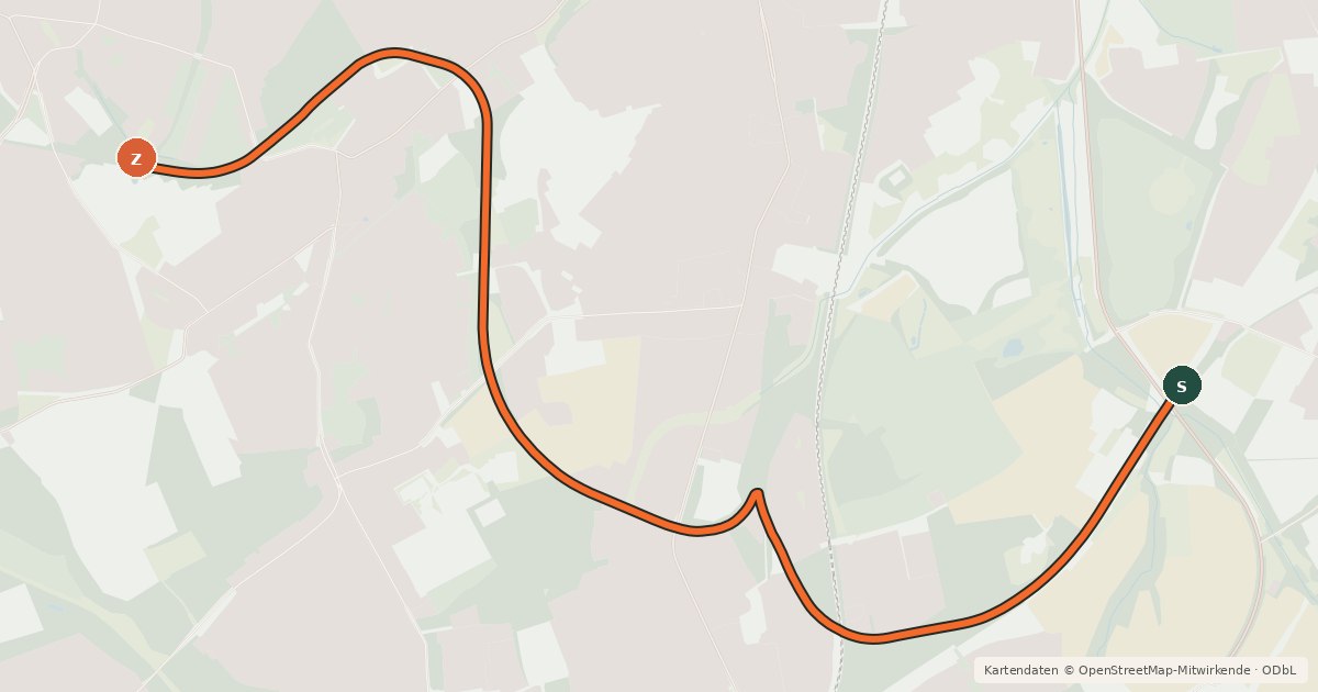 Kartenübersicht der Radroute Radroute 49-60