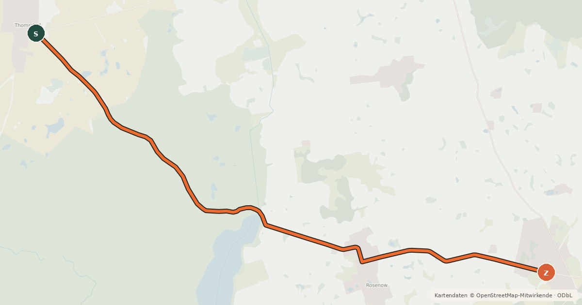 Kartenübersicht der Radroute Radroute 50-58