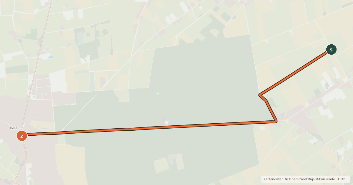 Kartenübersicht der Radroute Radroute 51-60