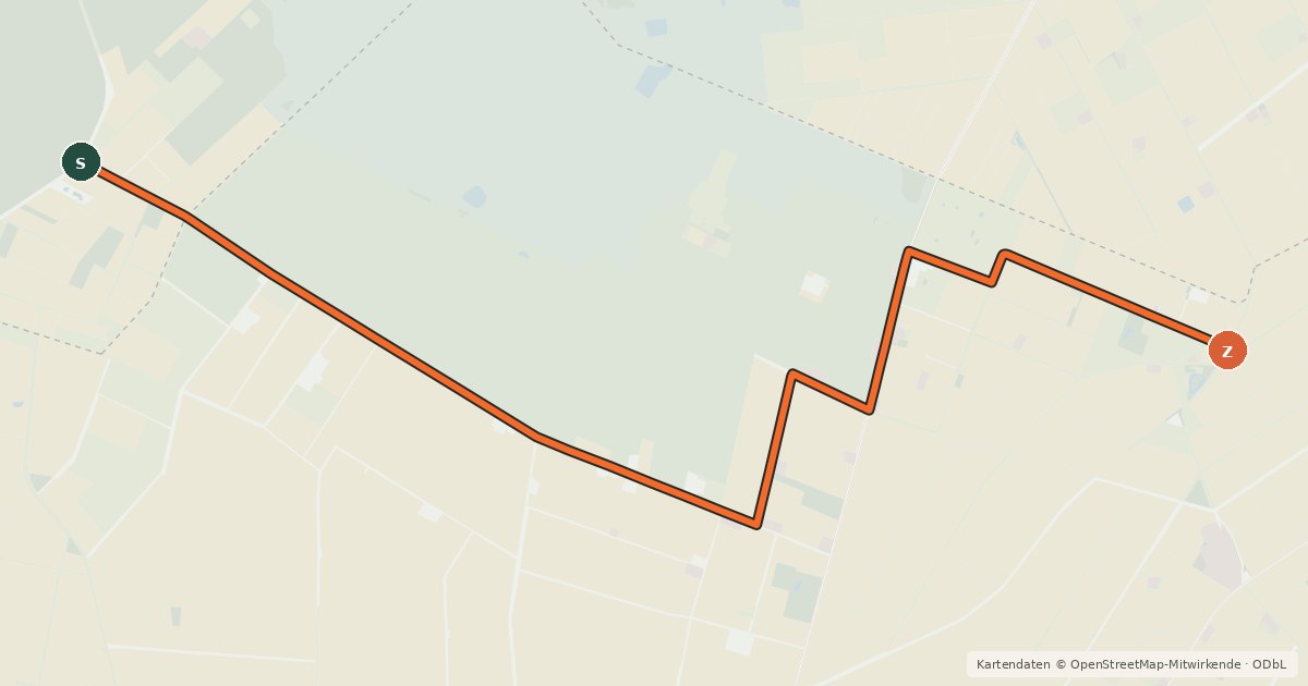 Kartenübersicht der Radroute Radroute 58-98