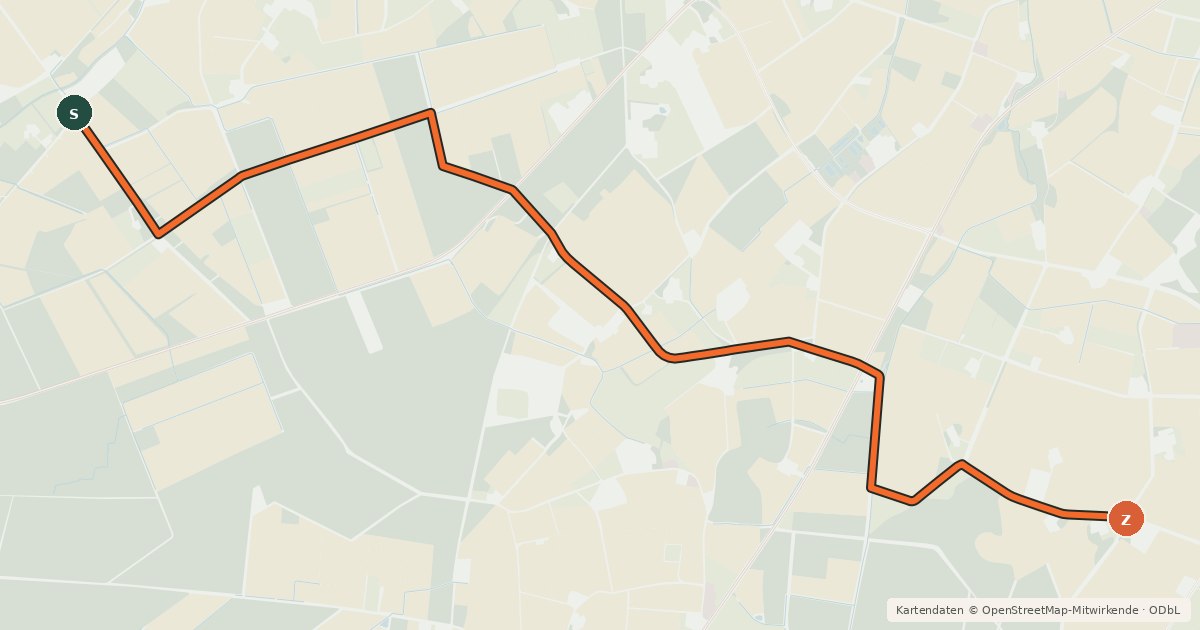 Kartenübersicht der Radroute Radroute 6-52