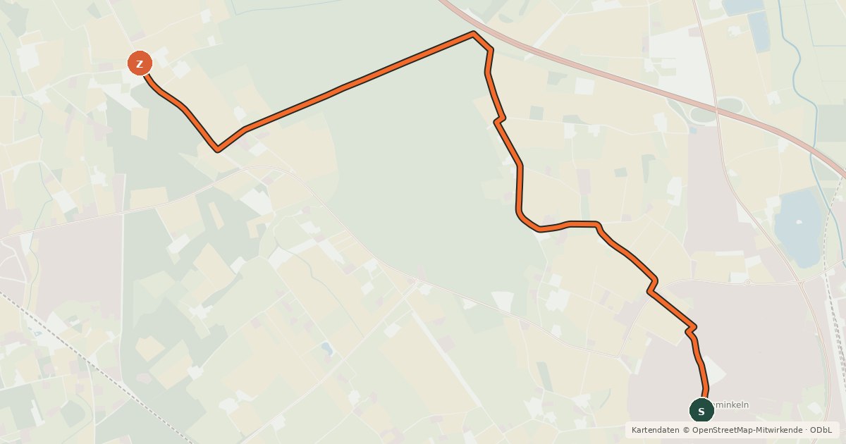 Kartenübersicht der Radroute Radroute 6-7