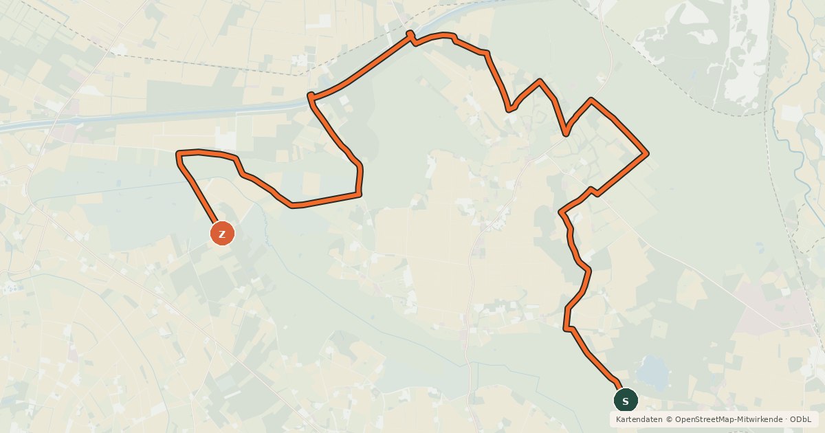 Kartenübersicht der Radroute Radroute 61-81
