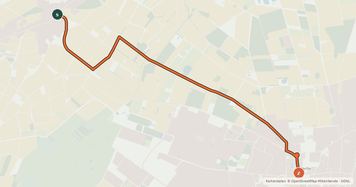 Kartenübersicht der Radroute Radroute 62-69