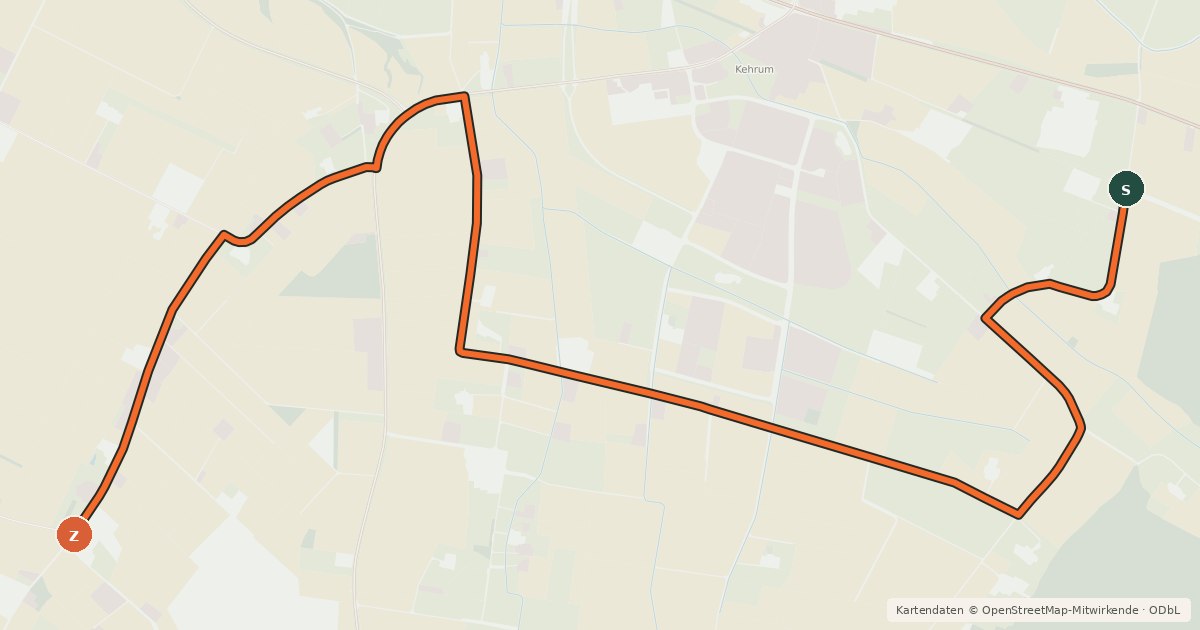 Kartenübersicht der Radroute Radroute 62-72