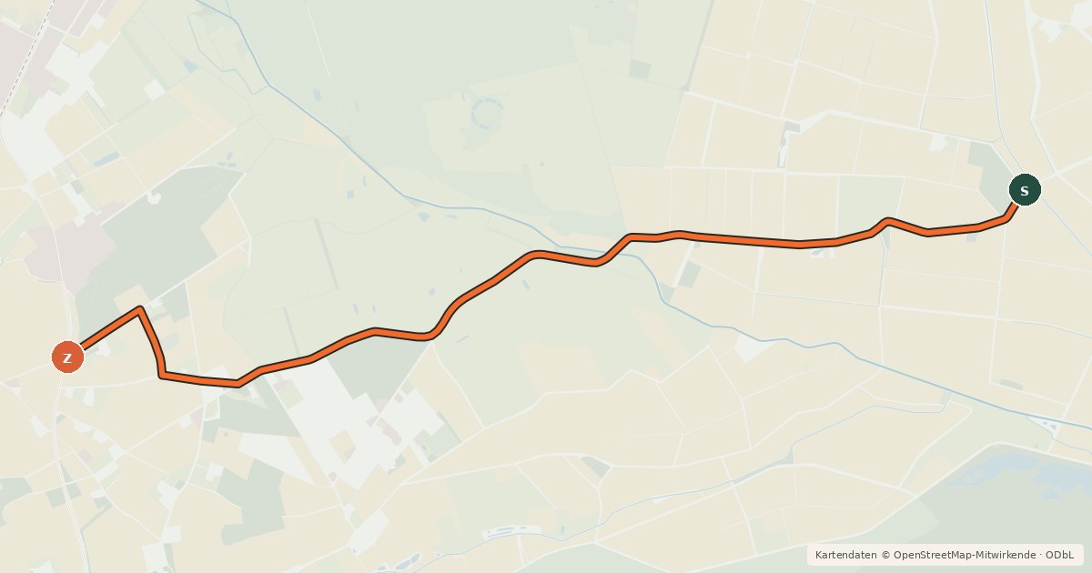 Kartenübersicht der Radroute Radroute 63-64