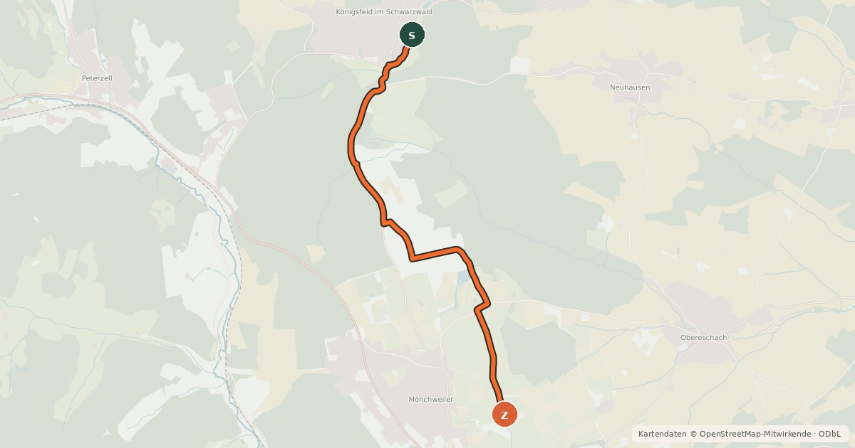 Kartenübersicht der Radroute Radroute 7-16