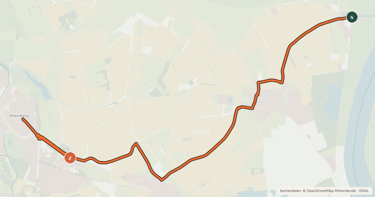 Kartenübersicht der Radroute Radroute 7-9