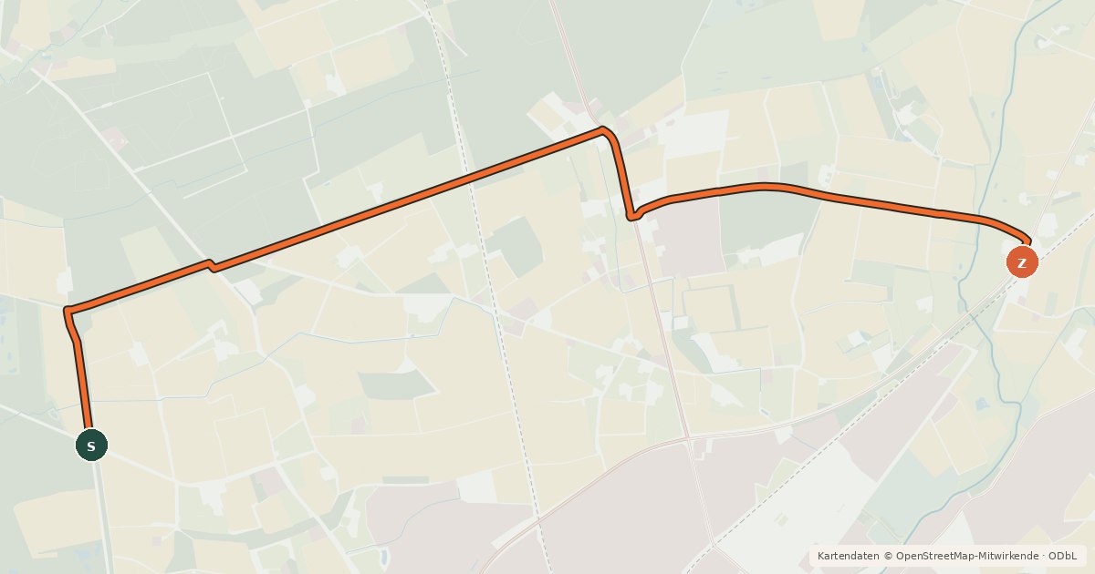 Kartenübersicht der Radroute Radroute 8-14