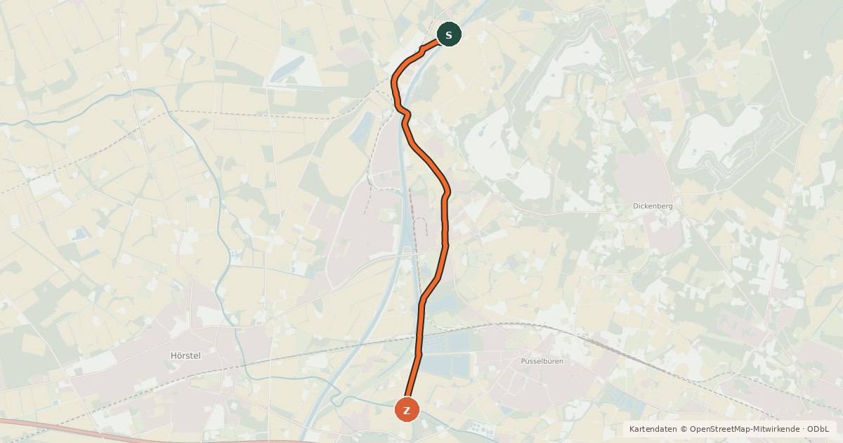 Kartenübersicht der Radroute Radroute 8-45