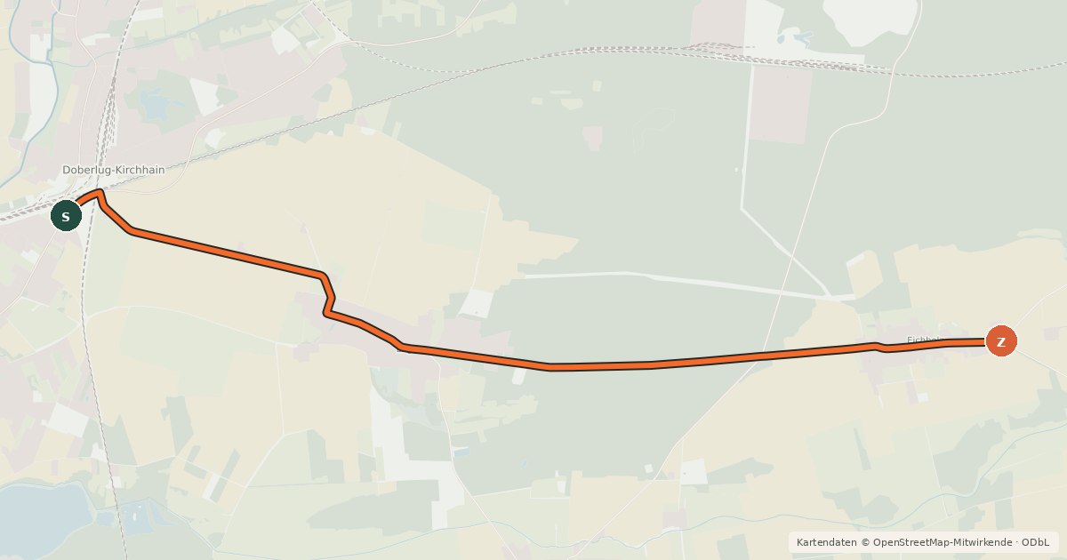 Kartenübersicht der Radroute Radroute 8-70