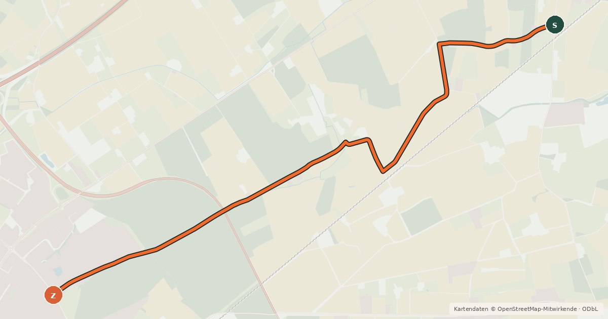 Kartenübersicht der Radroute Radroute 85-97