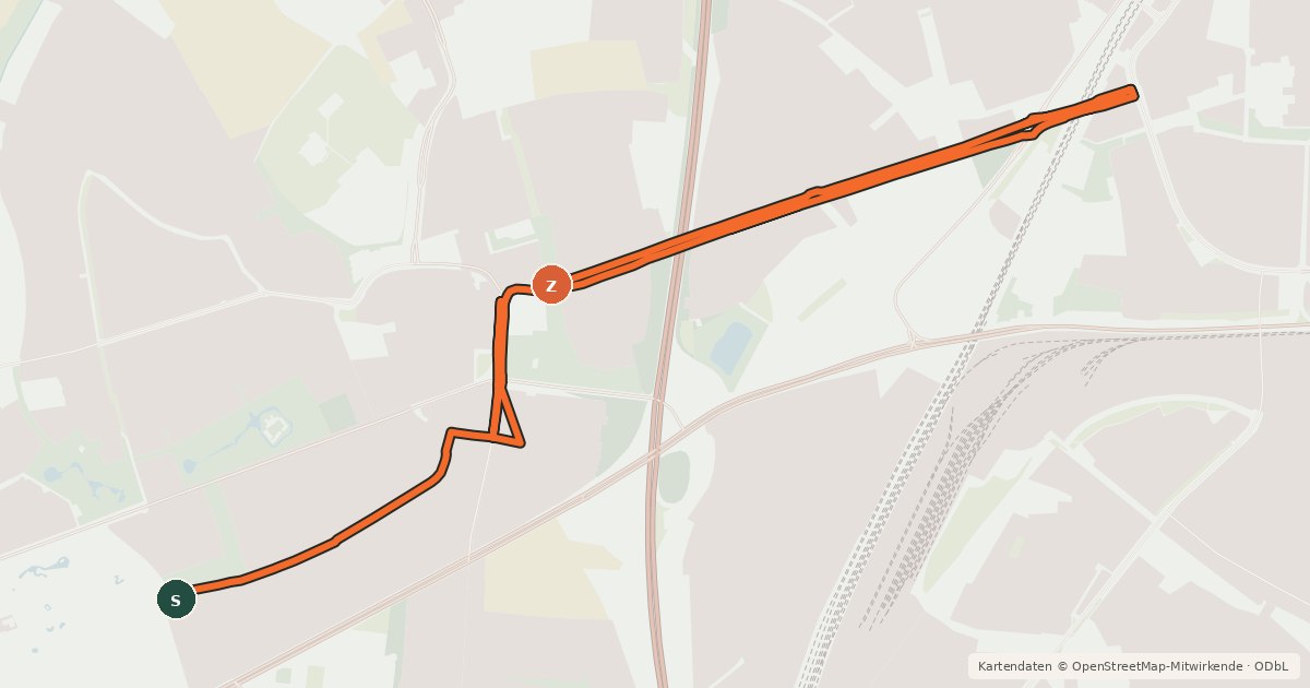 Kartenübersicht der Radroute Radroute 90-91