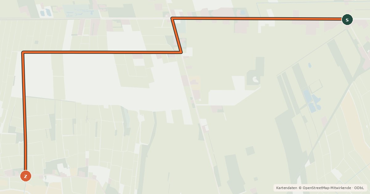 Kartenübersicht der Radroute Radroute 90-91