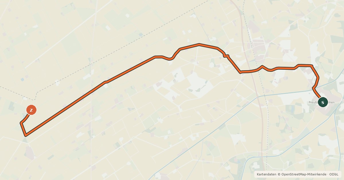 Kartenübersicht der Radroute Radroute 97-98
