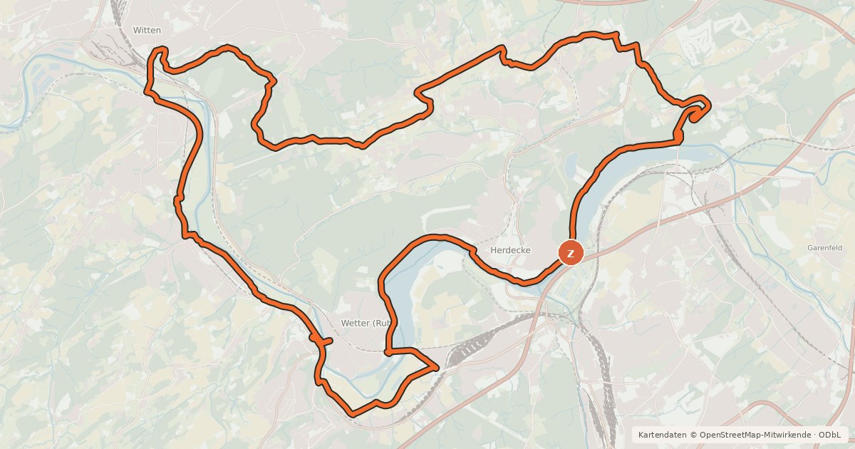 Kartenübersicht der Radroute Radroute EN3