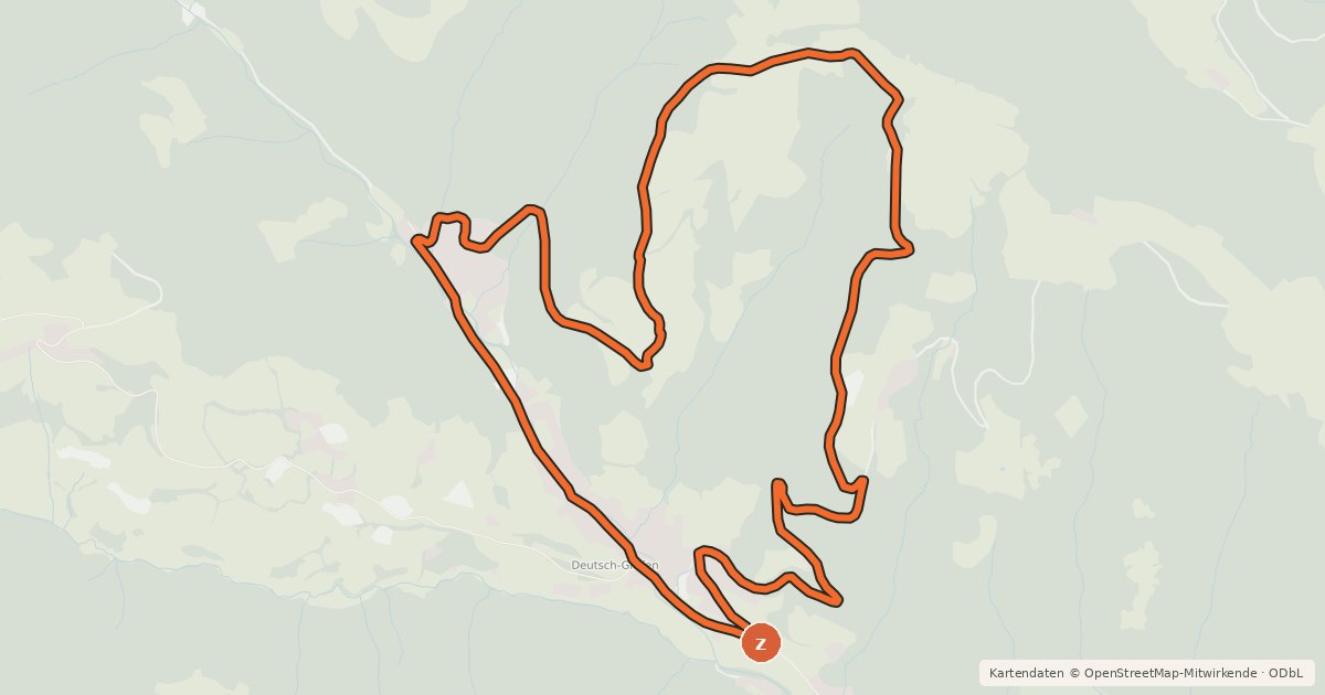 Kartenübersicht der Radroute Radroute mtb1