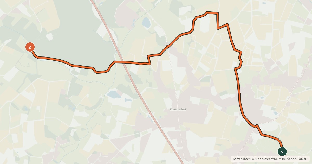 Kartenübersicht der Radroute Radroute Pau19-Tor14