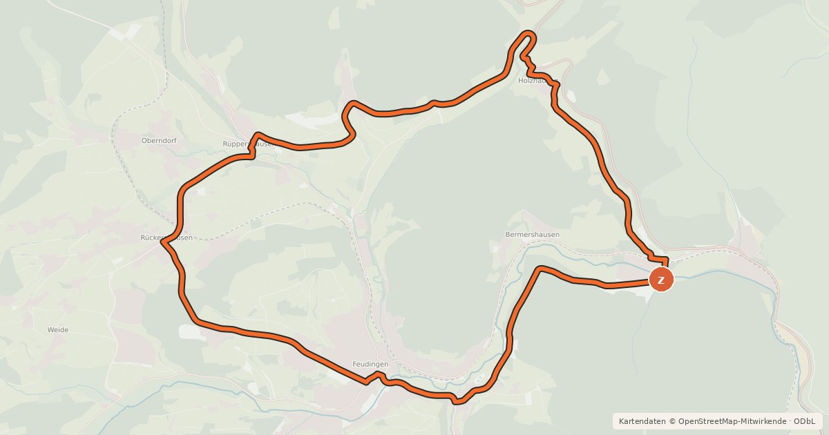 Kartenübersicht der Radroute Radroute SI 23