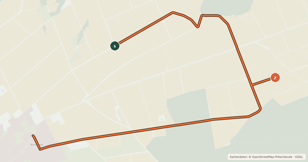 Kartenübersicht der Radroute Radroutennetz Landkreis GÖ V8
