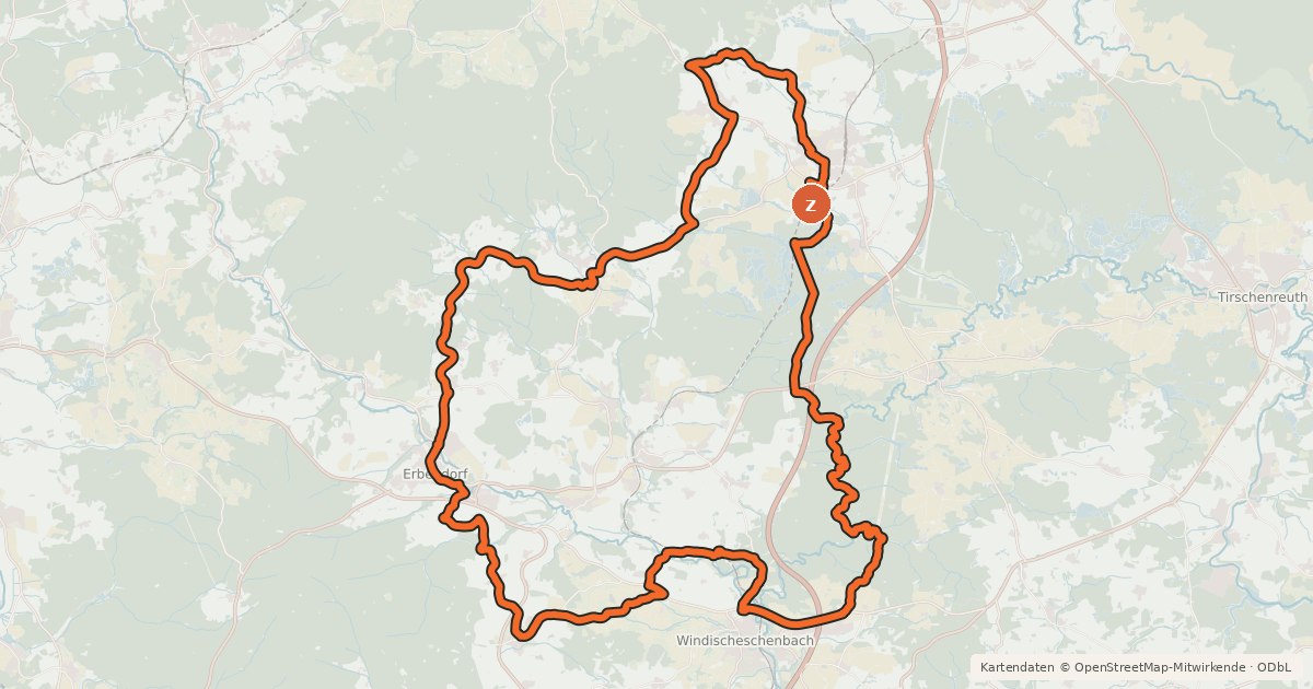 Kartenübersicht der Radroute Radrundweg Lkr. Tir 10