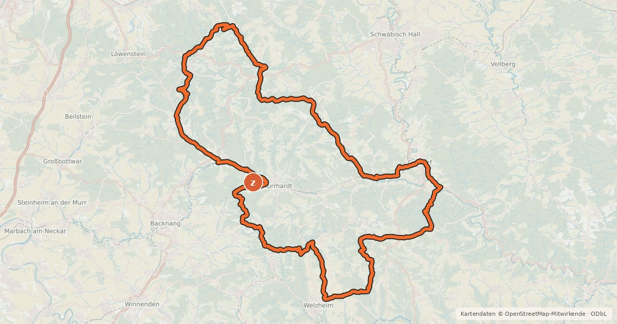Kartenübersicht der Radroute Radtour Idyllische Straße