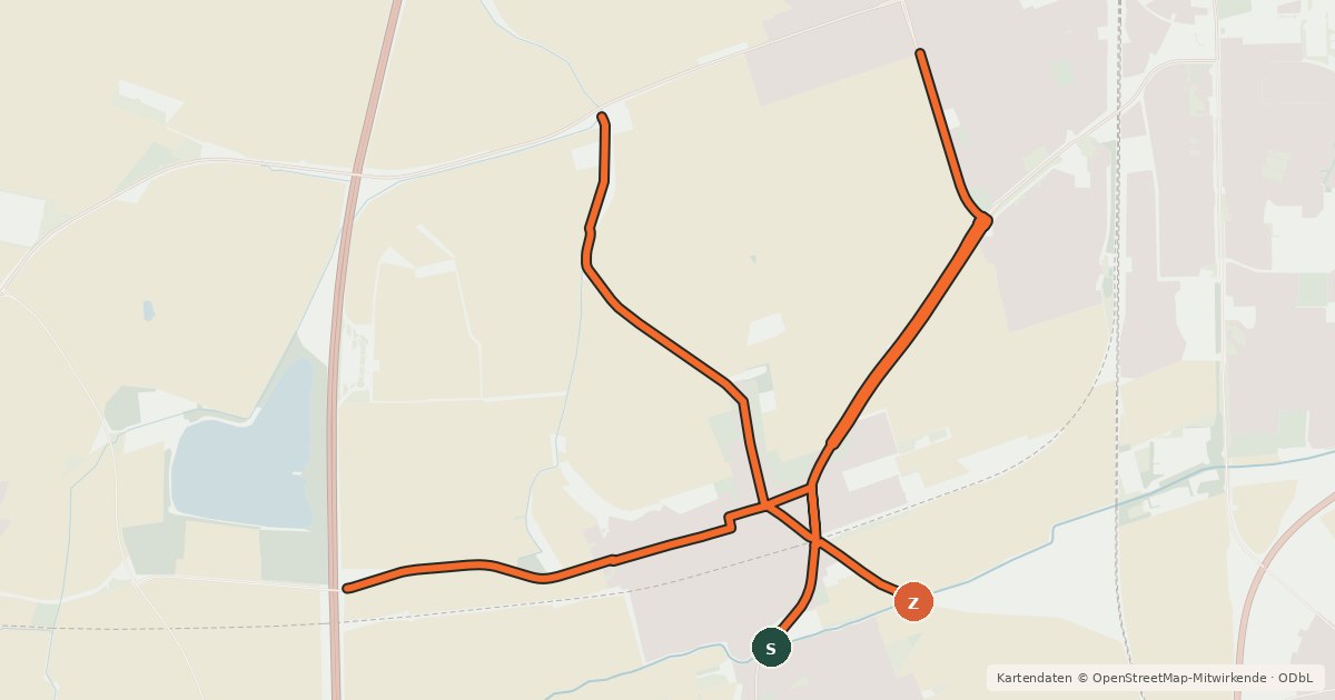 Kartenübersicht der Radroute Radverkehrsnetz FT-Flomersheim