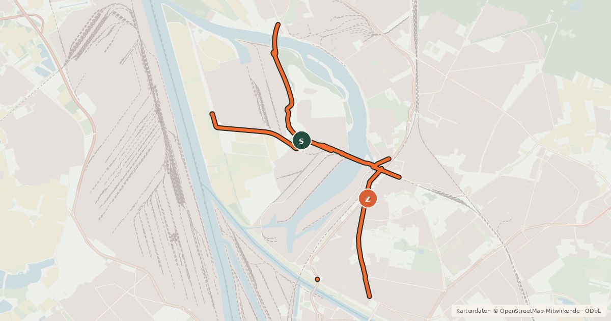 Kartenübersicht der Radroute Radverkehrsnetz Mannheim-Neckarstadt-West