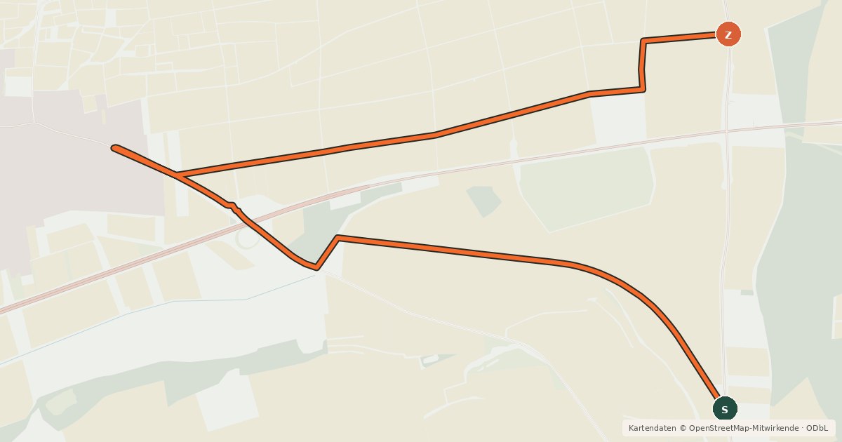 Kartenübersicht der Radroute Radverkehrsnetz Stadt Worms
