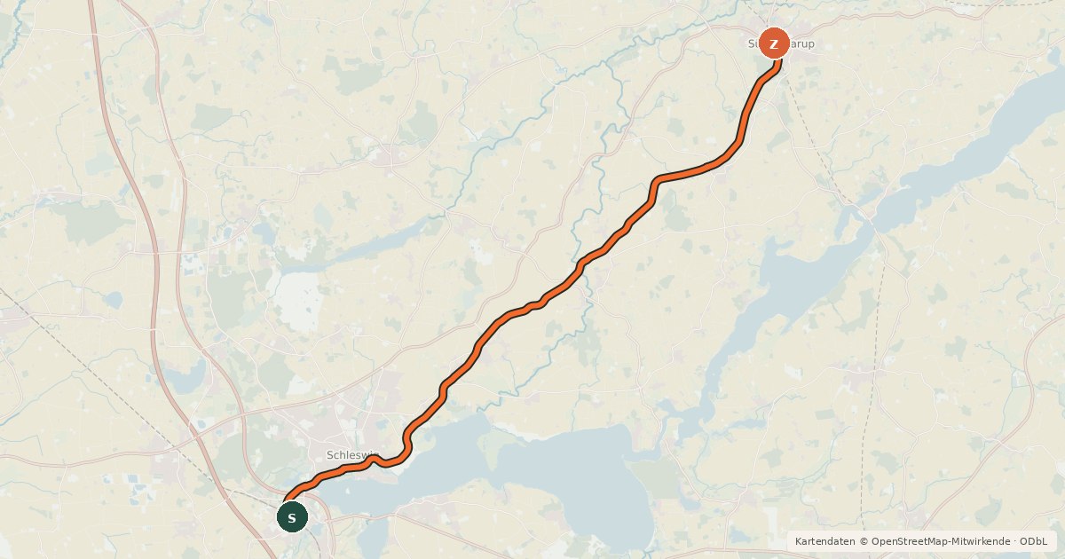 Kartenübersicht der Radroute Radwanderweg Alte Kreisbahntrasse