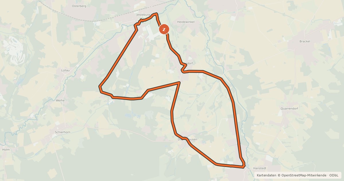 Kartenübersicht der Radroute Radweg 18