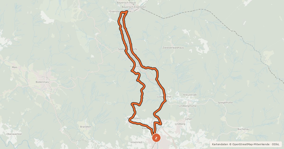 Kartenübersicht der Radroute Radweg 3