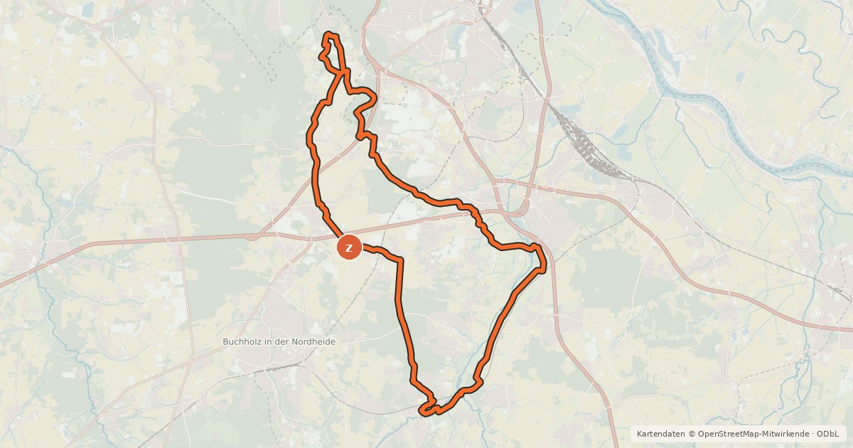 Kartenübersicht der Radroute Radweg 5