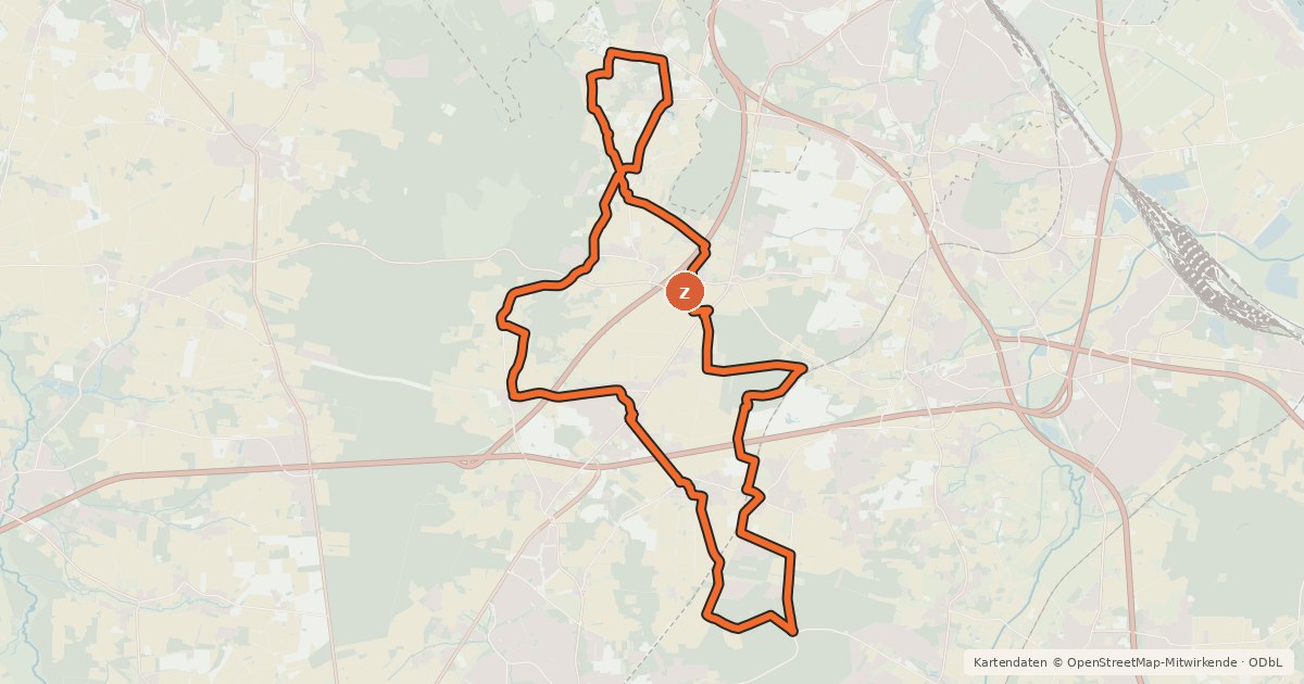 Kartenübersicht der Radroute Radweg 6