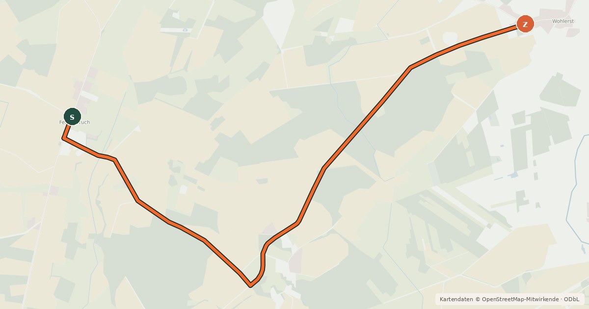 Kartenübersicht der Radroute Radweg 9