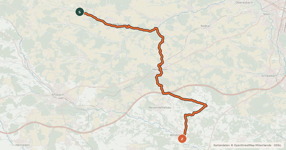 Kartenübersicht der Radroute Radweg für Genießer – Nordtour