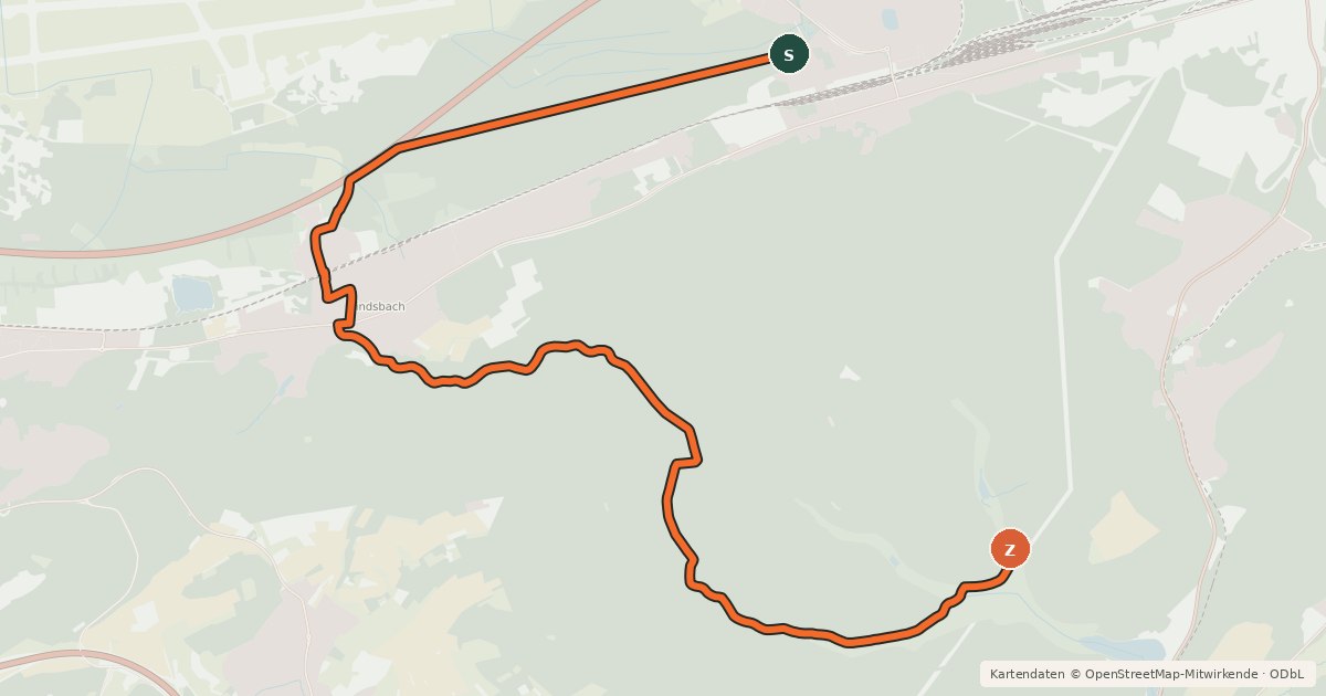 Kartenübersicht der Radroute Radweg Tour 9