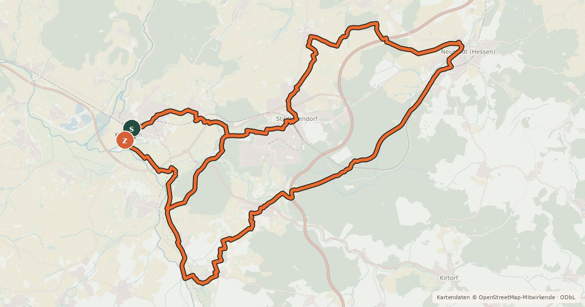 Kartenübersicht der Radroute Rhein-Main-Vergnügen 11