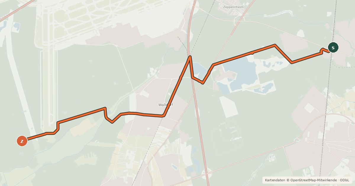 Kartenübersicht der Radroute Rhein-Main-Vergnügen Route 1/3