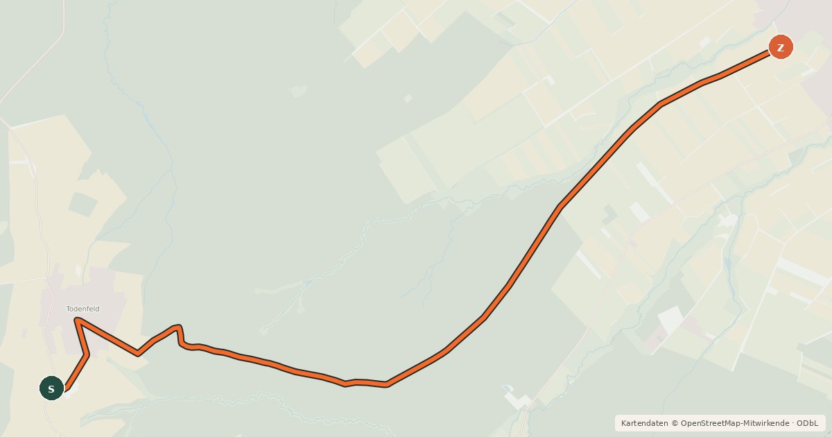 Kartenübersicht der Radroute Rheinbach (21) - Meckenheim Ersdorf (91)