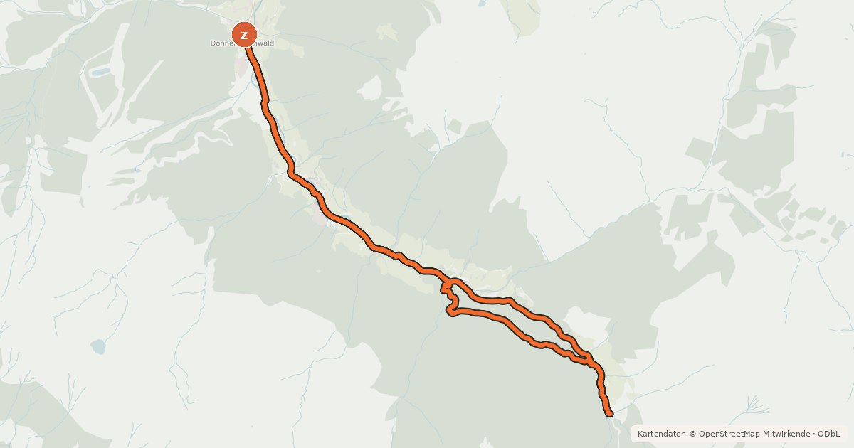 Kartenübersicht der Radroute Riedleralm Tour
