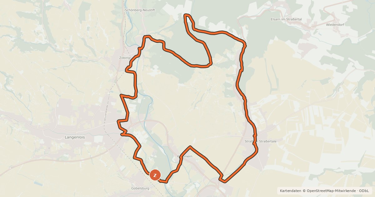 Kartenübersicht der Radroute Riesling-Tour