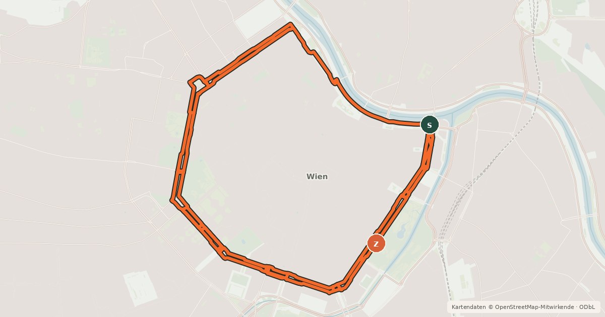 Kartenübersicht der Radroute Ring-Rund-Radweg