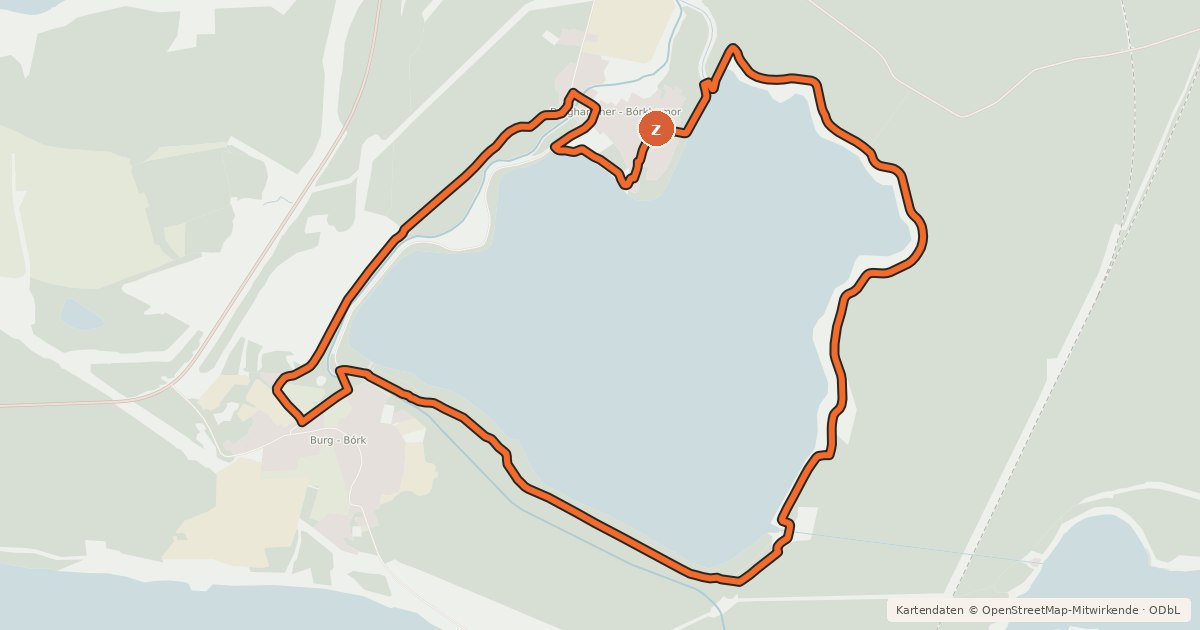 Kartenübersicht der Radroute RK 5 Bernsteinsee
