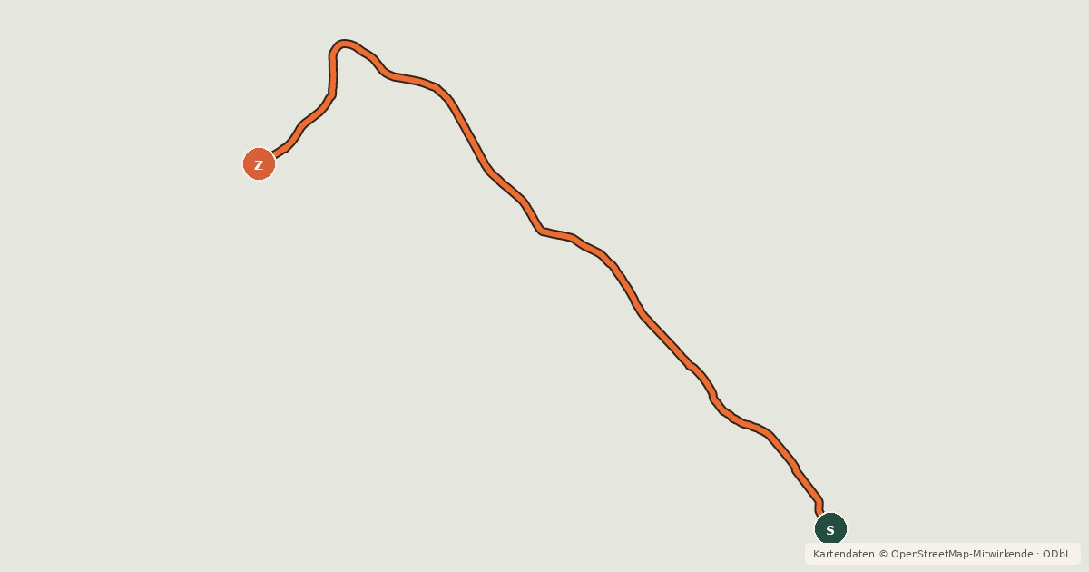 Kartenübersicht der Radroute Rocky Mountain Legacy Trail (Trans Canada Trail)