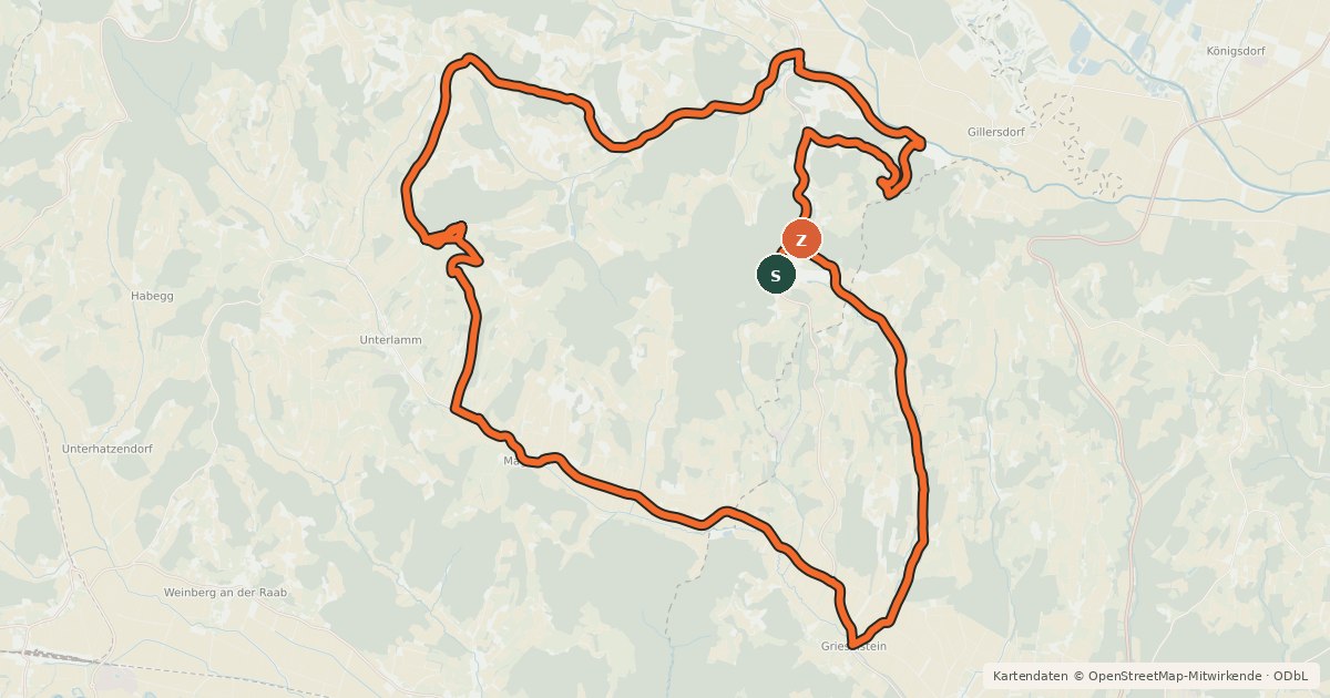 Kartenübersicht der Radroute Römertour